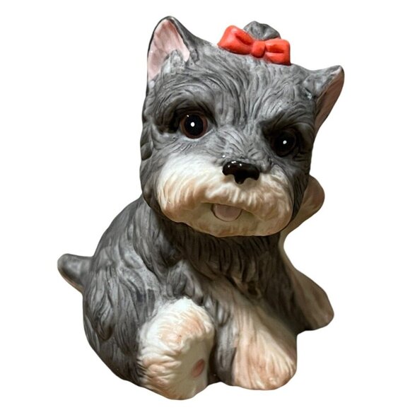 Set Of 3 Vintage Homco Yorkshire Terrier‎ Puppies Dogs 1475 Malaysia 3" Yorkies - Picture 3 of 8